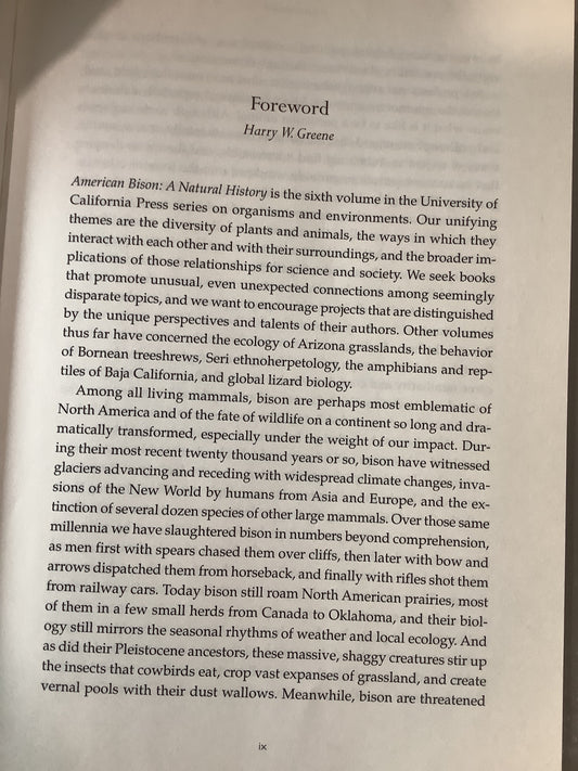 BOOKS - American Bison; A Natural History