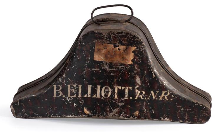 Officers Chapeau or Cocked Hat - with original tin carry case