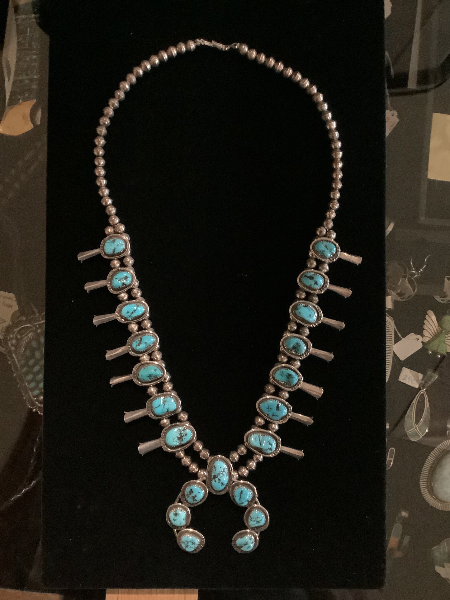 Vintage Turquoise Squash Blossom