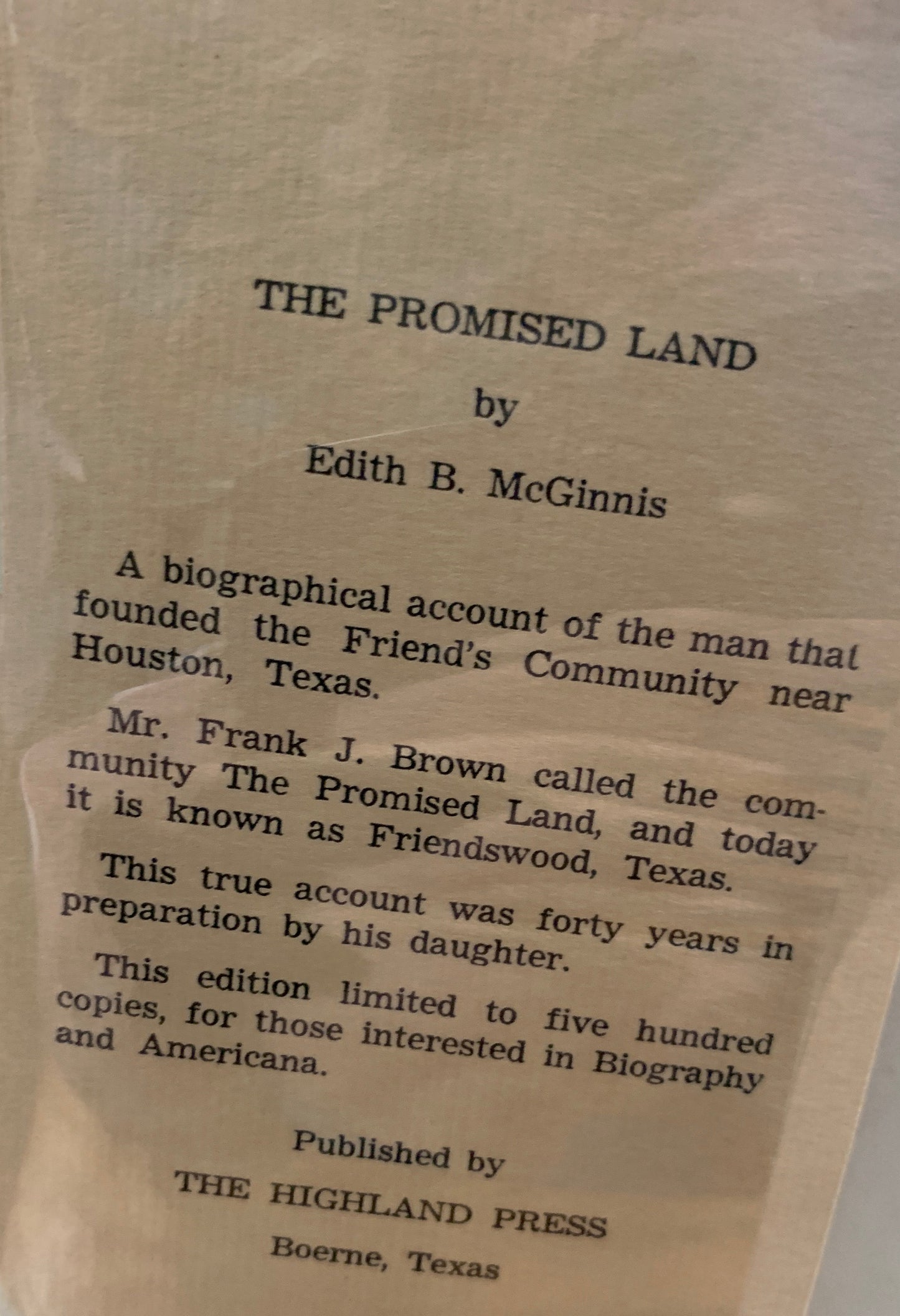 BOOKS - The Promised Land