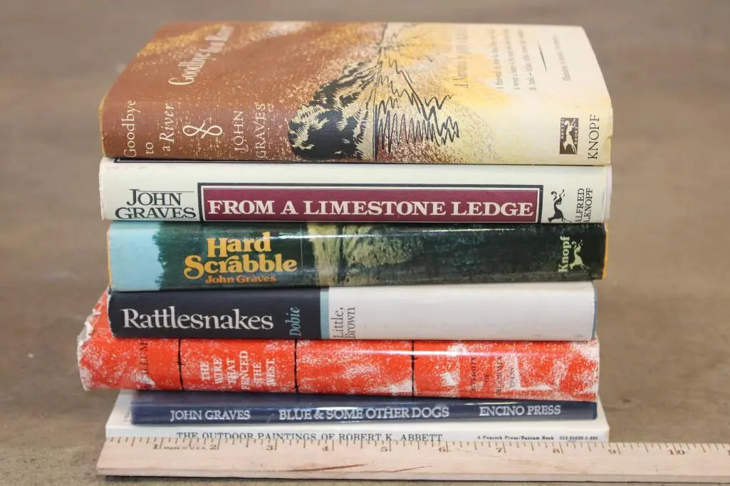 BOOKS - A collection of John Graves books, including one signed by the author