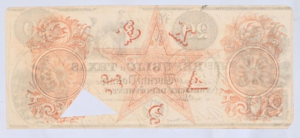 Republic of Texas - Mirabeau Lamar Signed $20 Note