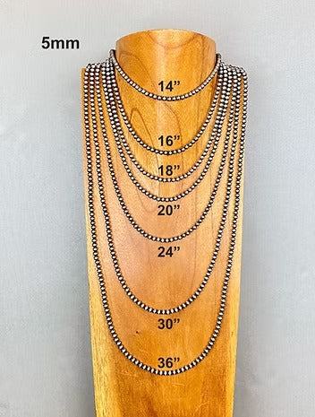 Silver Pearl Ranch - Navajo Pearls Necklace 5mm pearls
