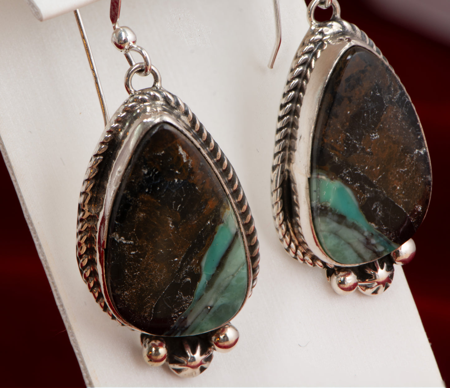 Silver Pearl Ranch - Variscite and Sterling Silver Earrings (french hook)