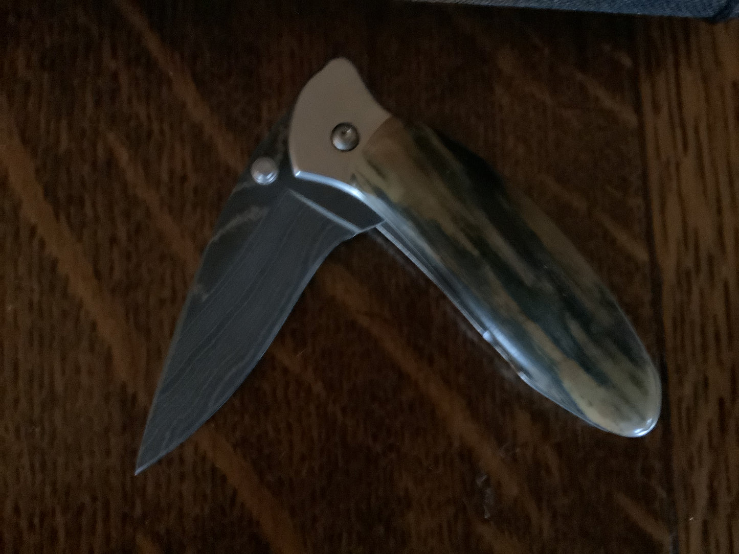 Ivory Jacks - Kershaw Chive Damascus, mammoth ivory