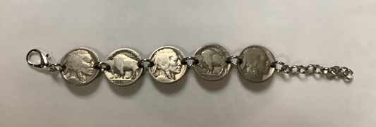 Real Buffalo Nickel Coin Bracelets