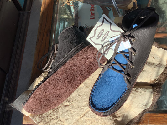 Footskins Ladies bison leather walking boot - canoe sole