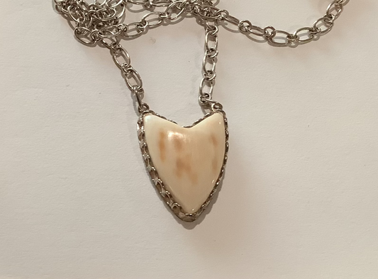 Ivory Jacks - Men's (or Womans) Mammoth Tusk Fossil Ivory shield pendant