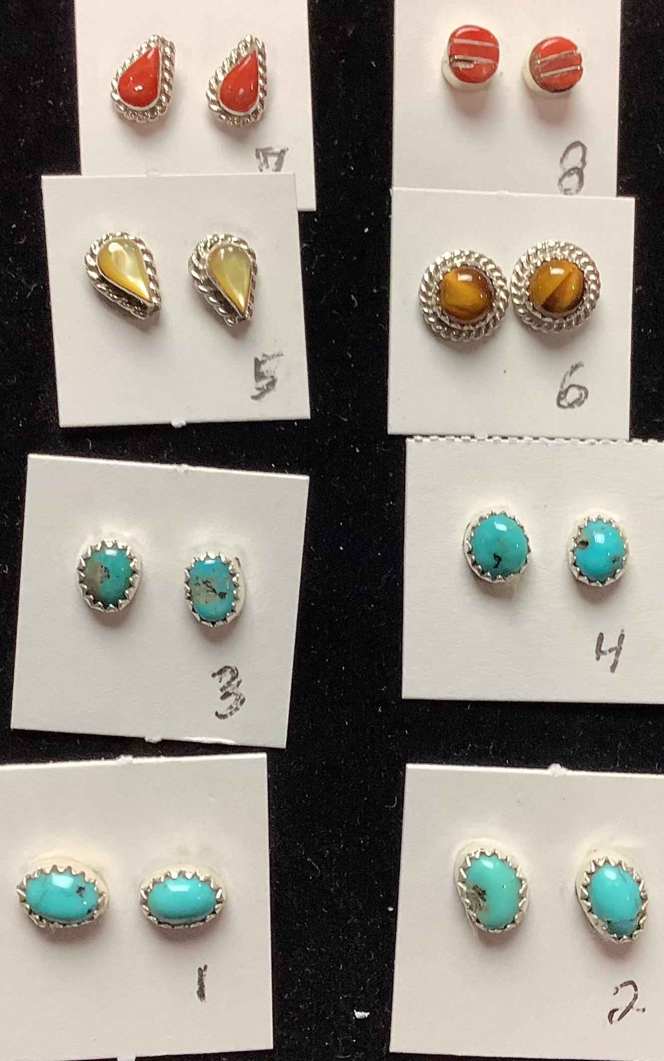 WHOLESALE LOT #33 - Silver Pearl Ranch - Tiny Delicate Showy "Real" stud earrings (Copy)