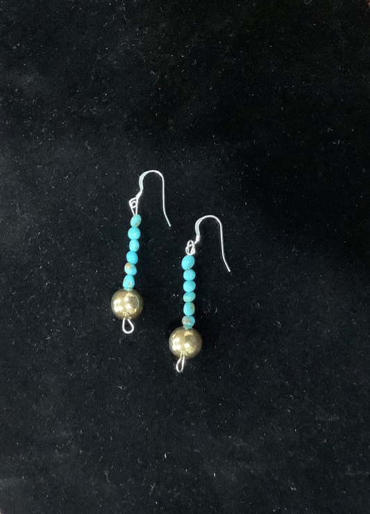 Silver Pearl Ranch - Dainty Turquoise Nugget Necklaces and Earrings