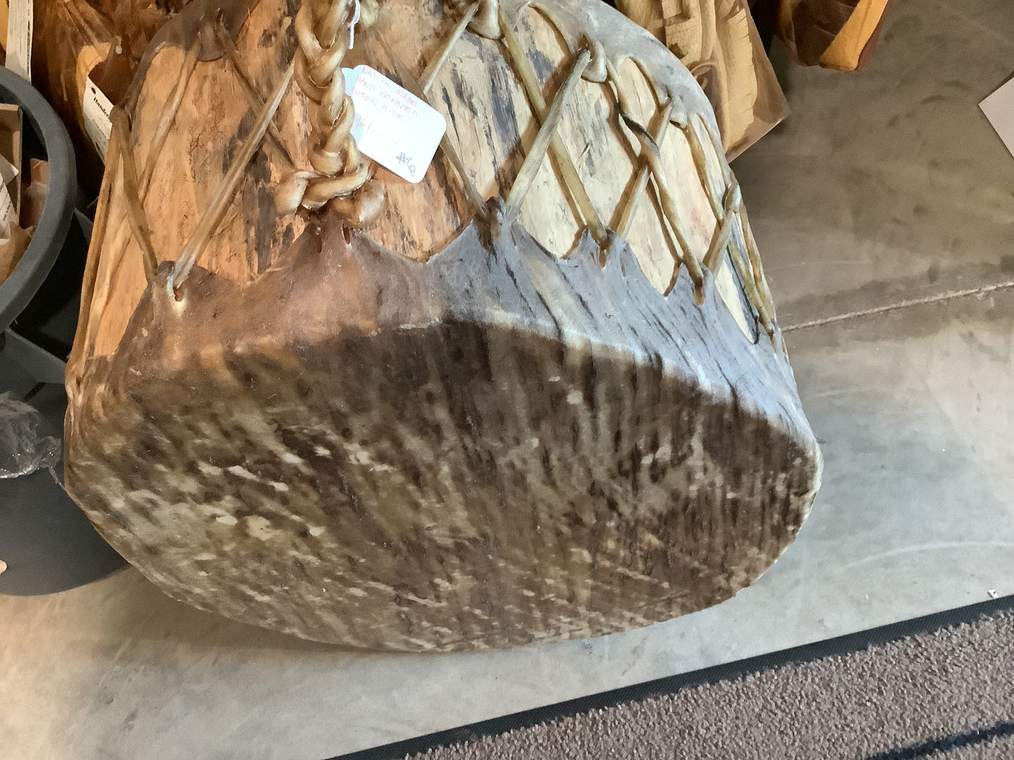 Hand Scraped Bison Hide Native style drum