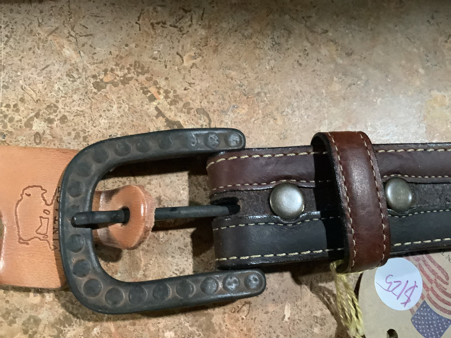 Vintage bison - Rowan bison leather belt - VB-6327