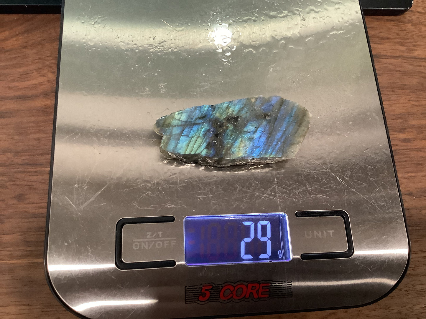 Labradorite slabs - unpolished and photographed wet