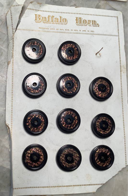 "Buffalo Horn" antique buttons