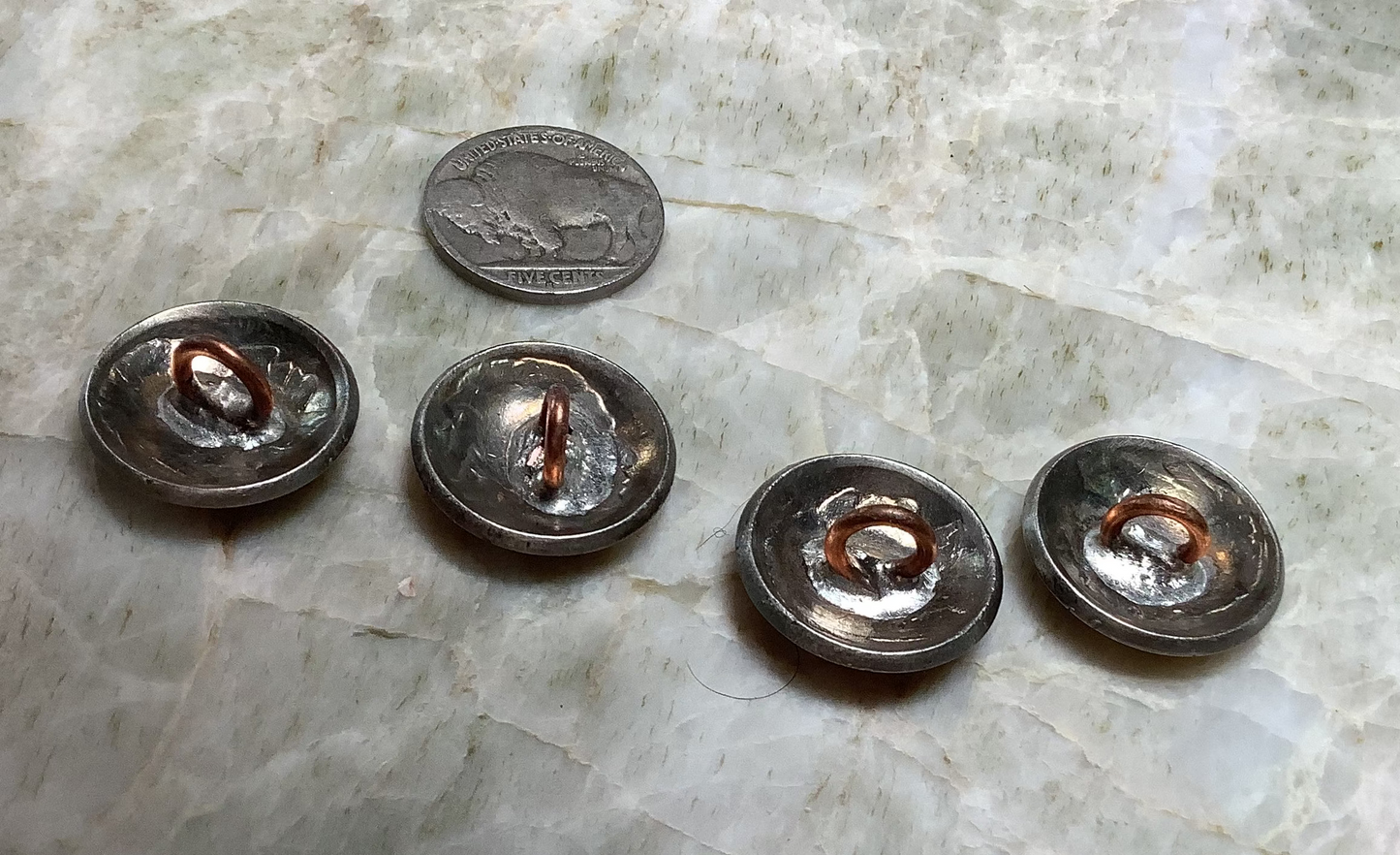 Gold Plated buffalo nickel buttons