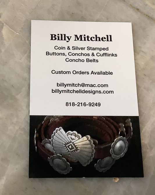 9 real buffalo nickel copper loop buttons from Billy Mitchell