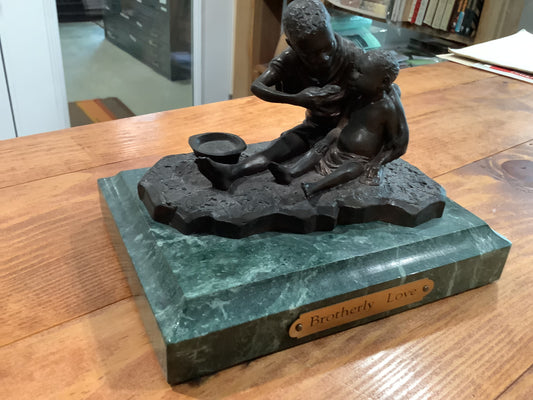 "Brotherly Love" - Robert Sommers bronze on marble