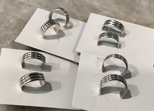 WHOLESALE LOT #55 - Sterling Silver small tube hoop earrings - 4 sets per Lot