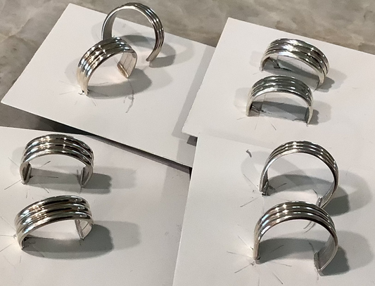 WHOLESALE LOT #55 - Sterling Silver small tube hoop earrings - 4 sets per Lot