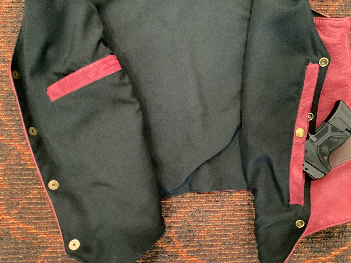 2026 BEST VEST SALE -A very manly "DARK MAGENTA" AND WASHED CHOCOLATE BISON LEATHER VEST