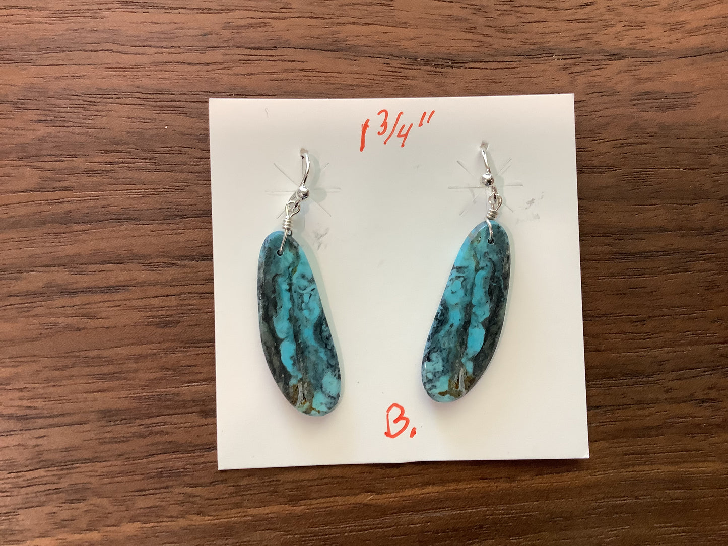 SPR - turquoise slab earrings