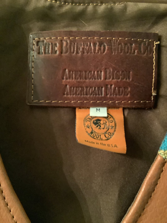 Bison Leather/Pendleton Wool Ladies vests - Medium