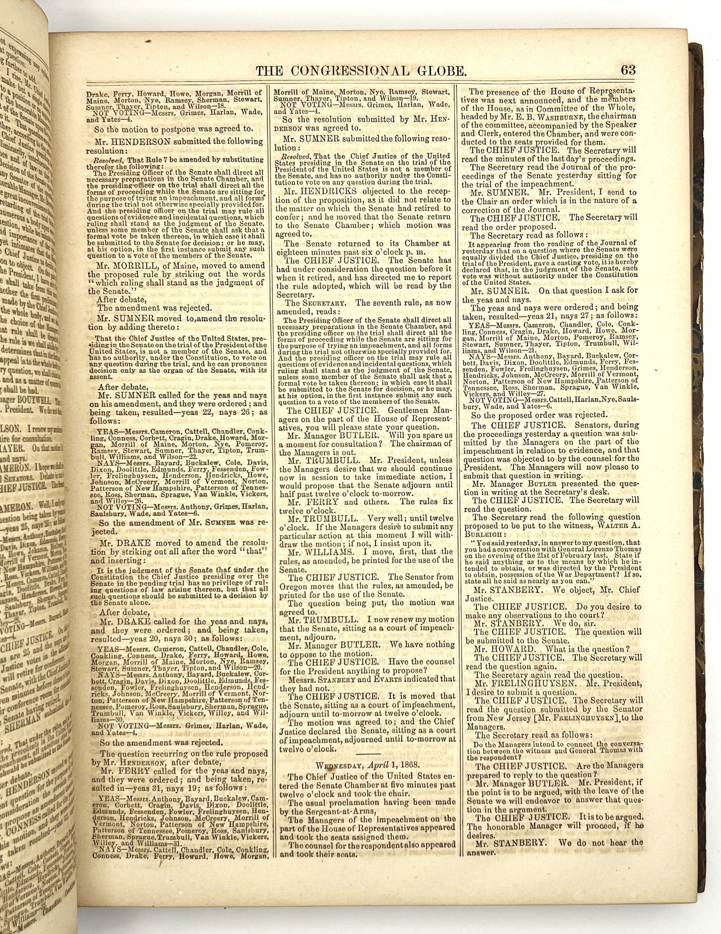 BOOKS - the Senate Trial of President Andrew Johnson