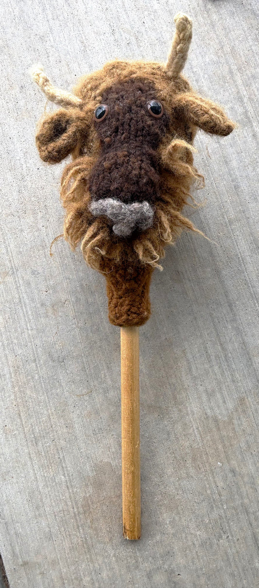 Hand Knit Bison Toys