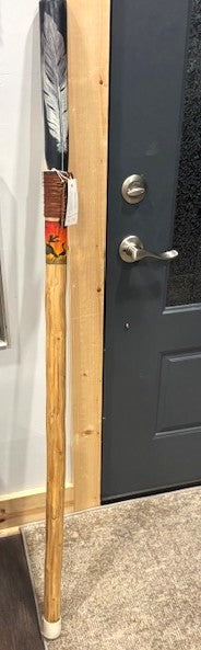 Sandhill Crane Walking Stick - painted and designed by Joyce Meck