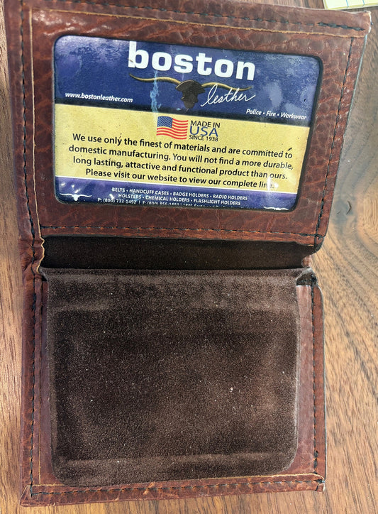 Boston Leather - Police Shield badge holder and wallet