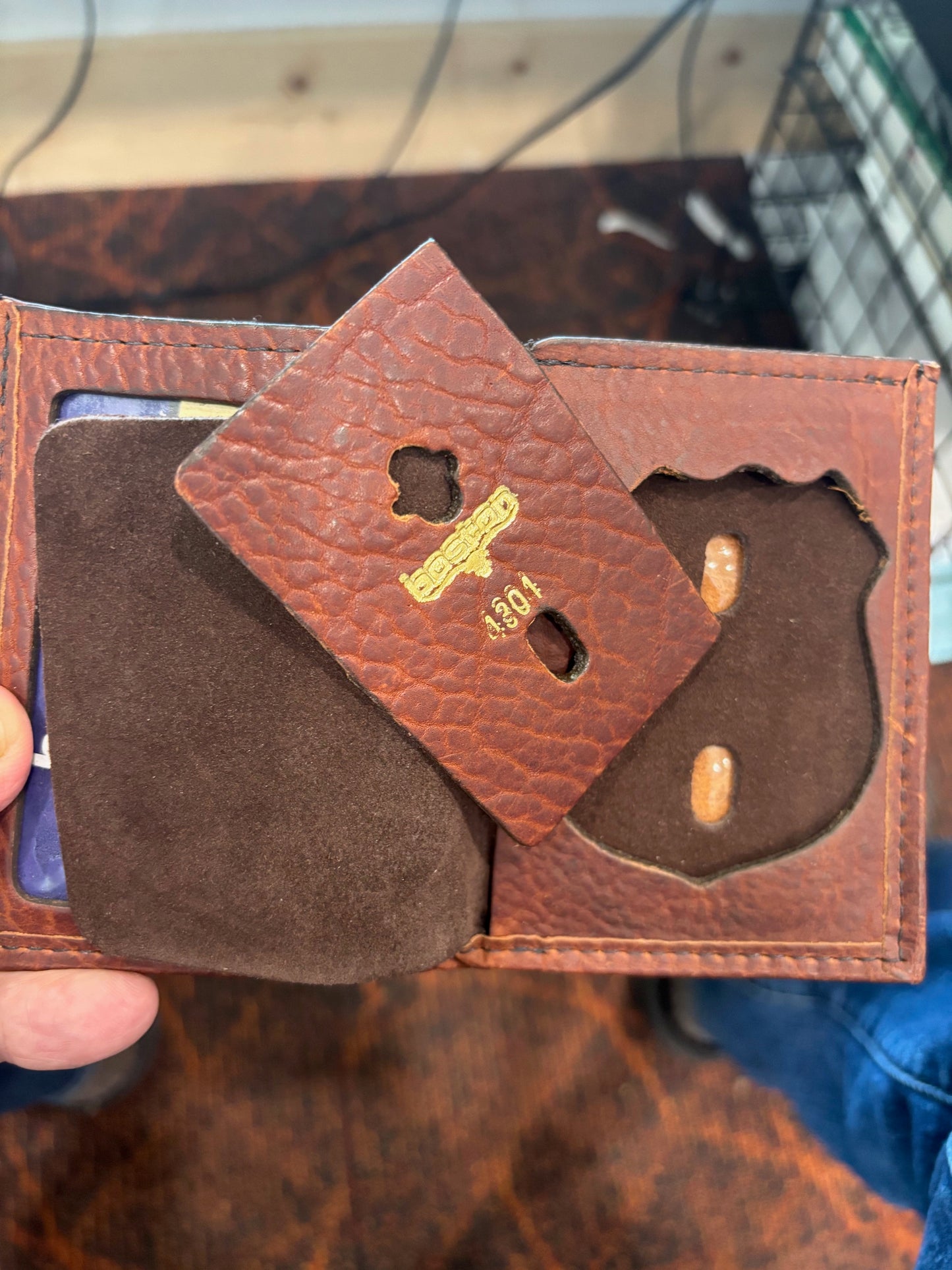Boston Leather - Police Shield badge holder and wallet