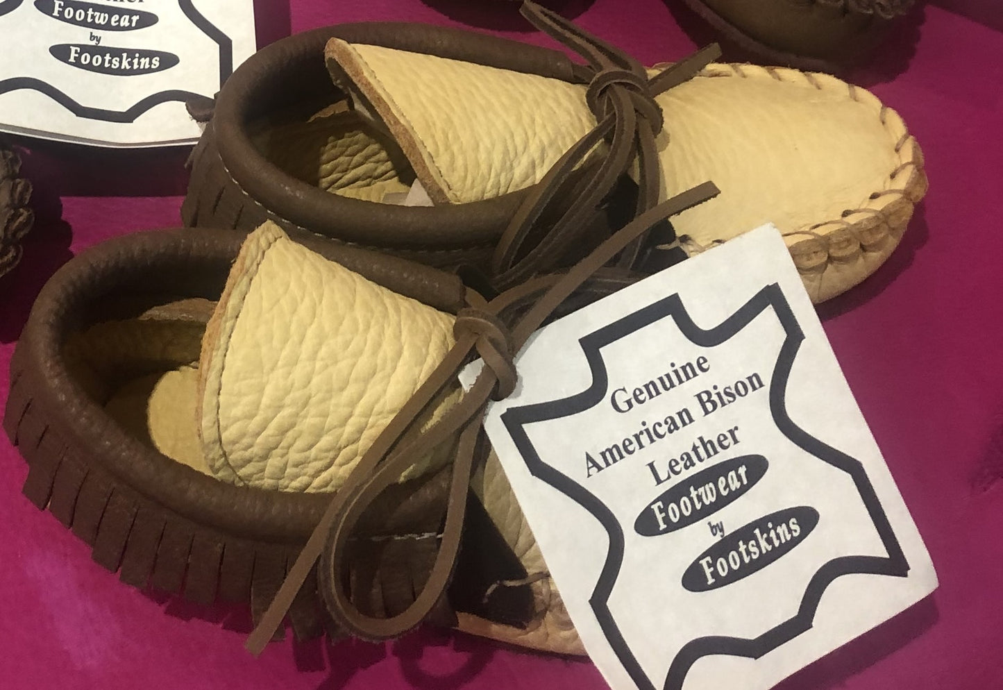 Footskins "Red Dog" and "Barbie" Childs/Youth/Toddler Moccasins