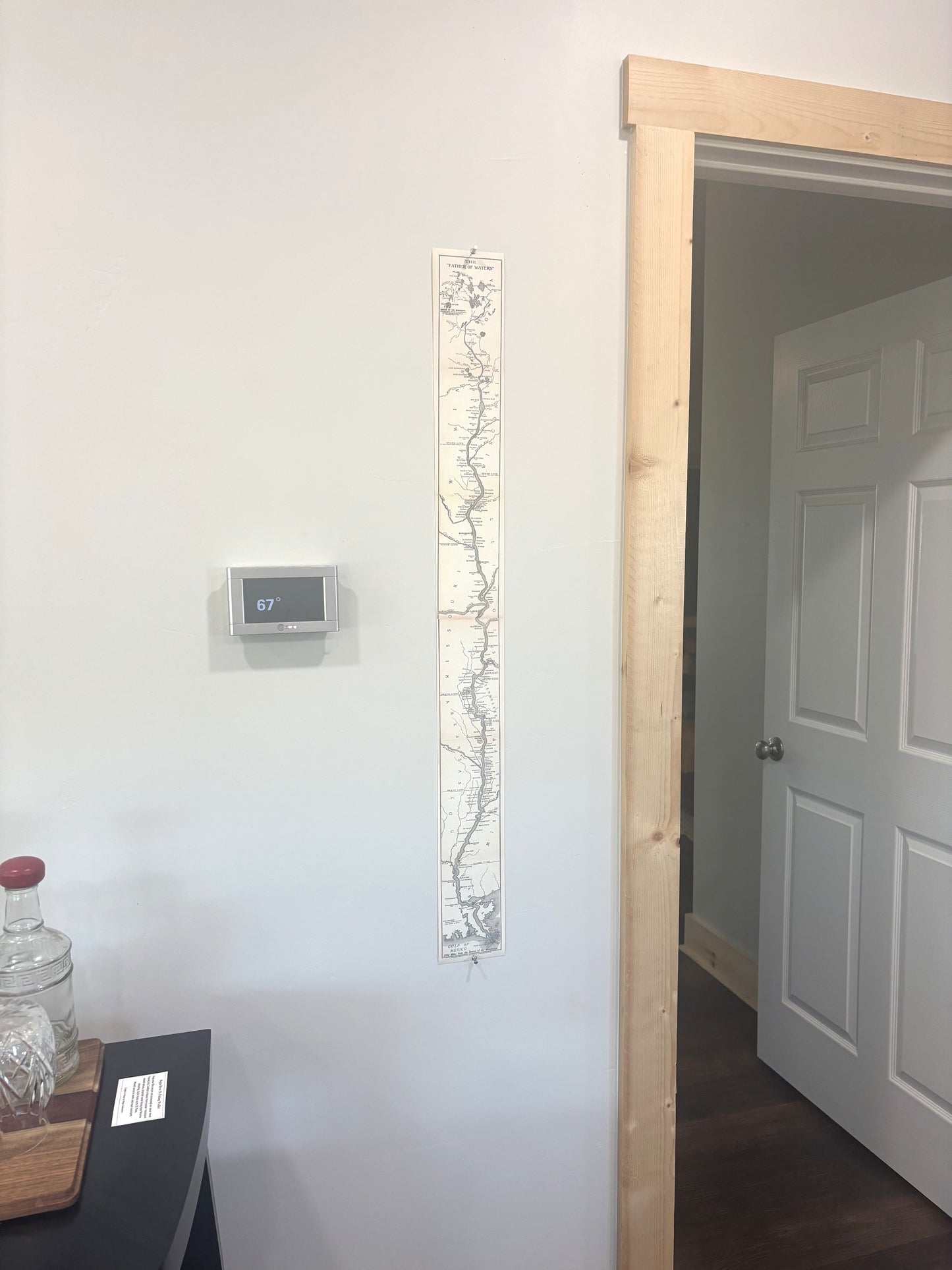 Unique Map of the Mississippi River - Reproduction