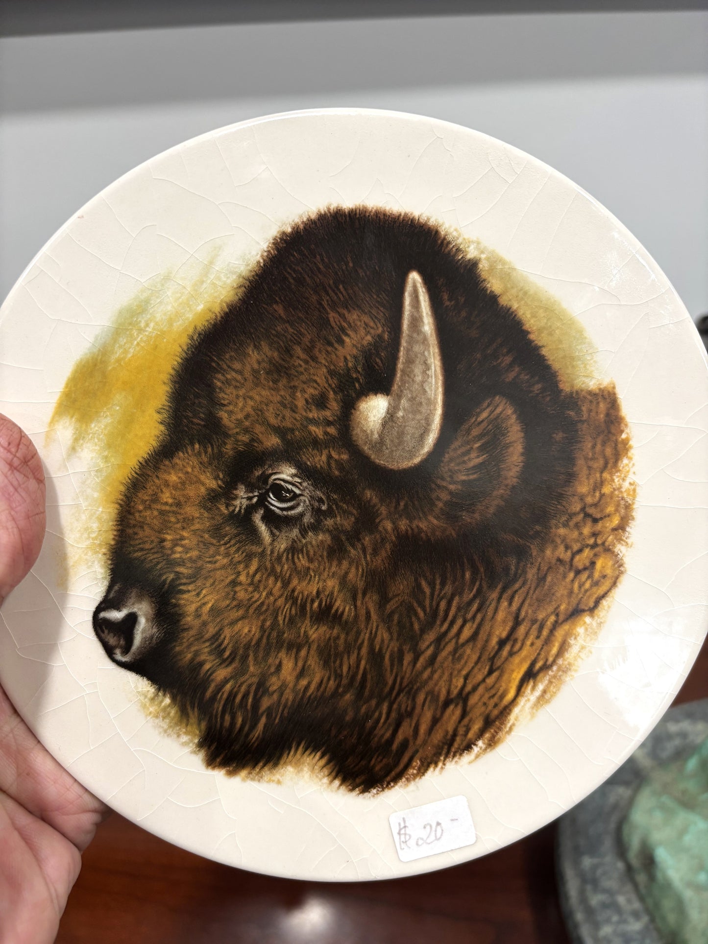 FREE - Ceramic "Hot Pot" stand/ceramic disk - with Bison Decal