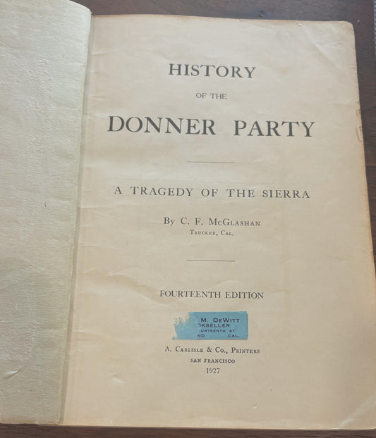 BOOKS - History of the Donner Party
