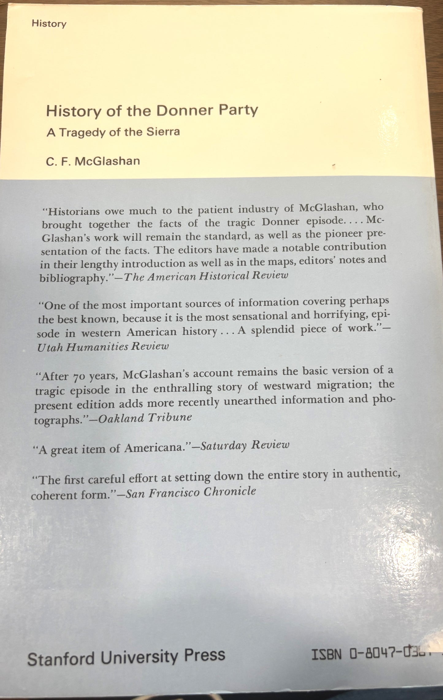 BOOKS - History of the Donner Party