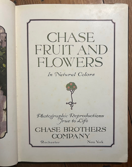 BOOKS - "Chase Fruit and Flowers In Natural Colors" 1922