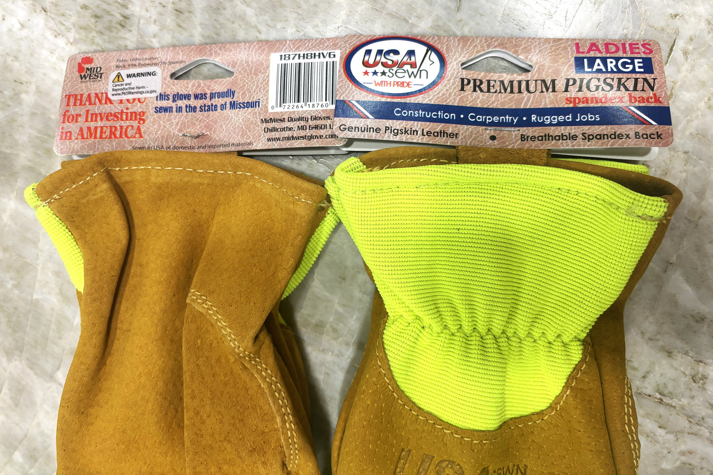 Midwest Glove - LADIES!!! Ladies sized Midweight Pigskin faced work glove