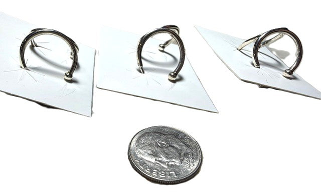 SPR - Simple Dime-size Sterling Silver Hoop Earrings. 3 Pair Lot!