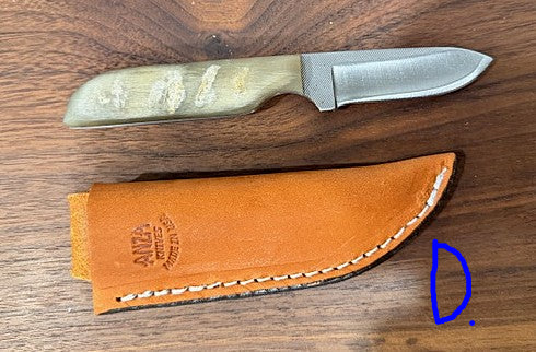 ANZA Knives - 10F Work Knife with Sheep Horn Scales