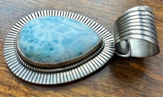 Silver Pearl Ranch - Larimar - Showpiece Pendant