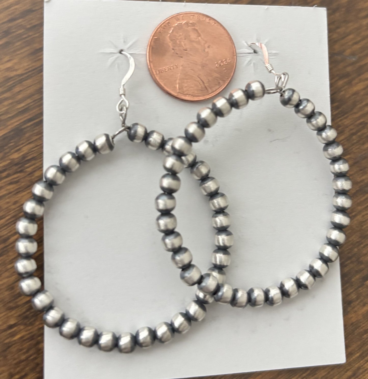 Silver Pearl Ranch - Navajo Pearls Teardrop Earring
