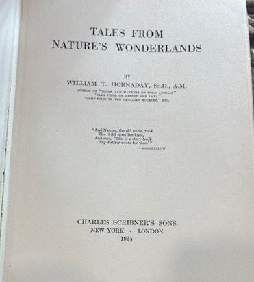 BOOKS - Tales From Natures Wonderland - W. T. Hornaday