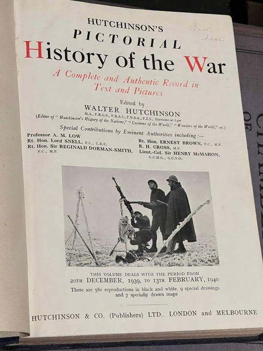 BOOKS - HUTCHINSON’S PICTORIAL HISTORY OF THE WAR: