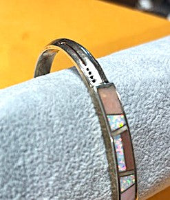 Silver Pearl Ranch - Peruvian Opal and Sterling Silver bracelet