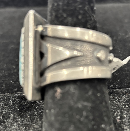 Men's - size 9 Ring. Superb Kingman Turquoise