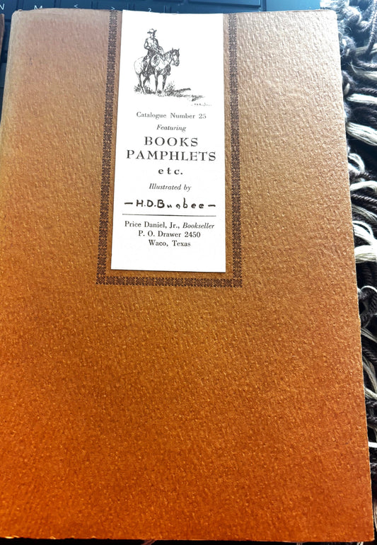 BOOKS - "Catalogue Number 25" - Featuring BOOKS PAMPHLETS etc, H. D. Bugbee art for sale (then).