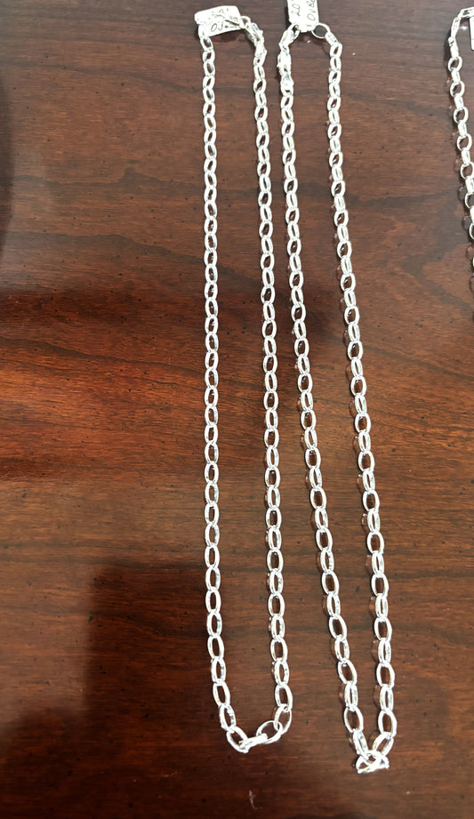 Silver Pearl Ranch - Italian Sterling Silver - Oval Link Chains