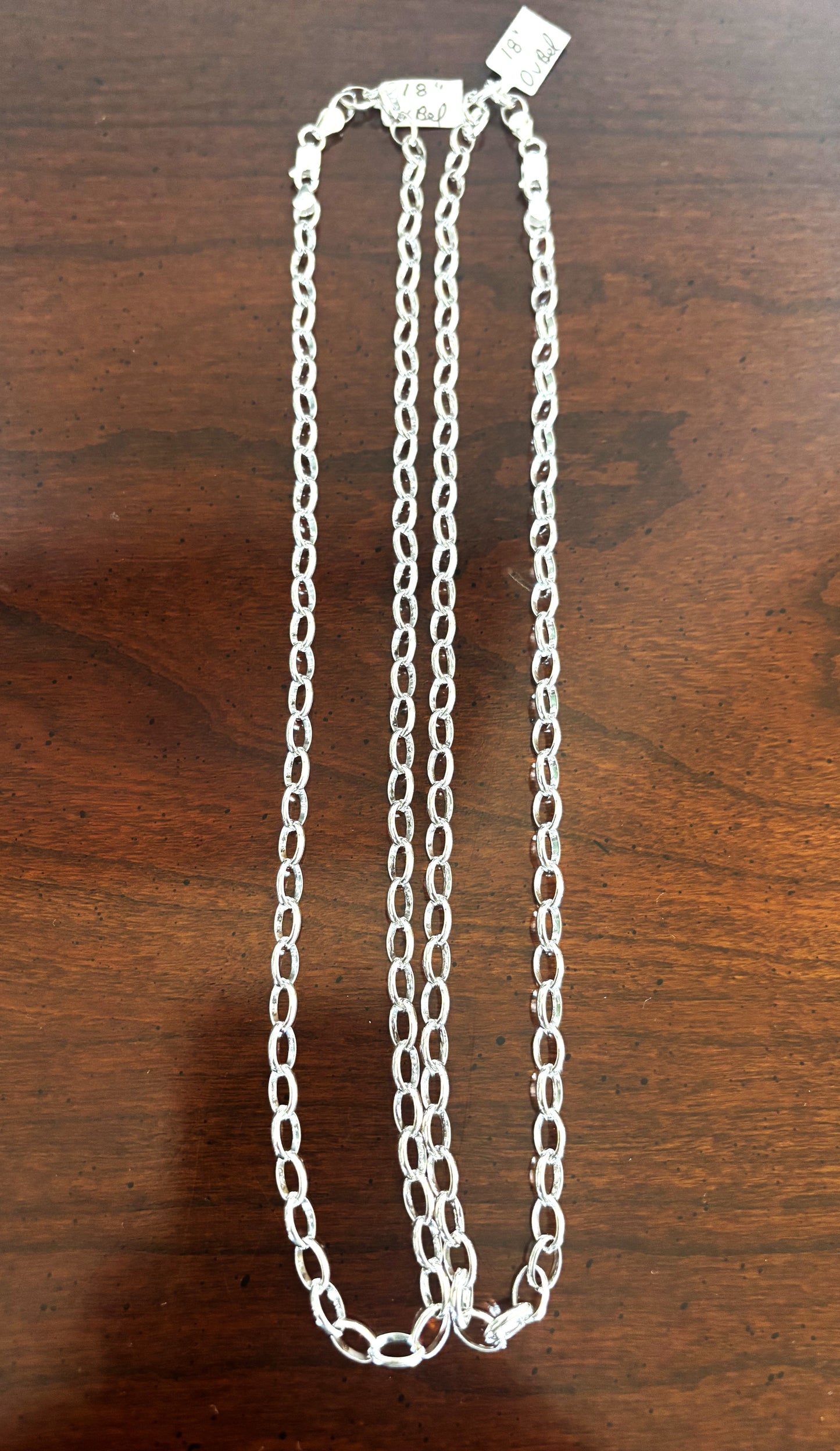 Silver Pearl Ranch - Italian Sterling Silver - Oval Link Chains