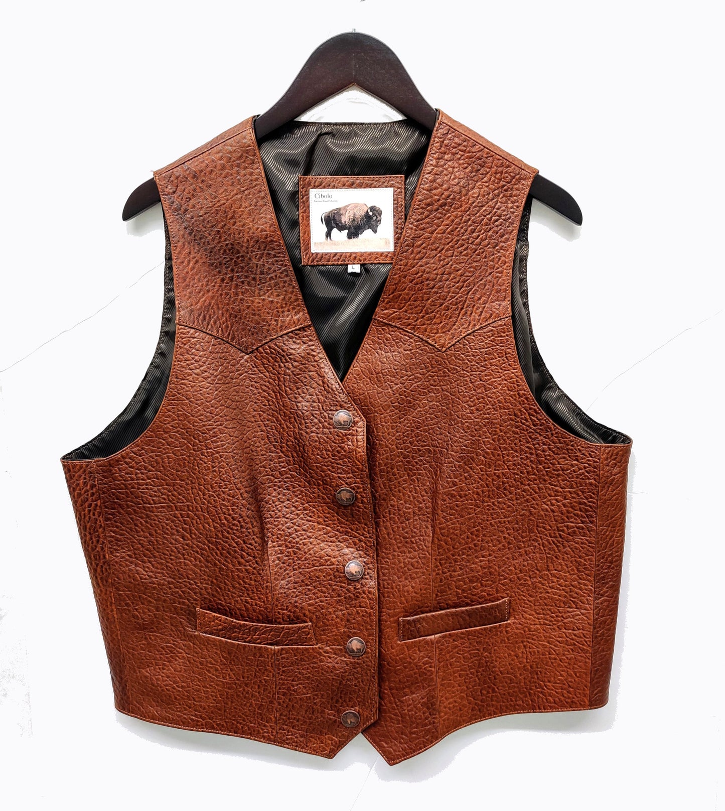 WHOLESALE LOT #2- Bison Leather Vests - Medium only